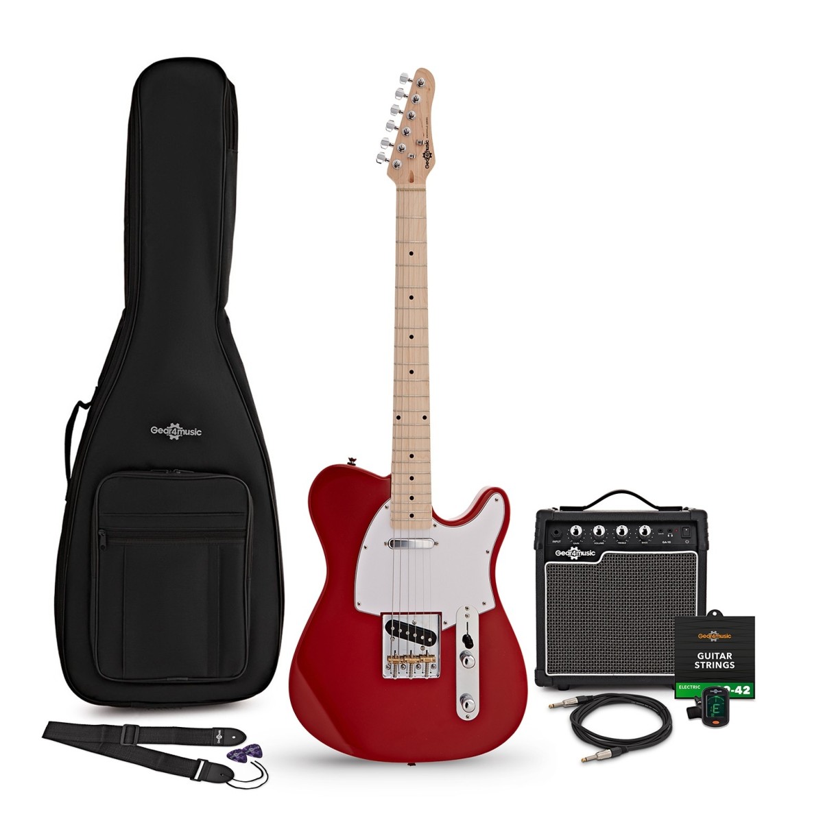Knoxville Electric Guitar Red 10W Guitar Amp & Accessory Pack