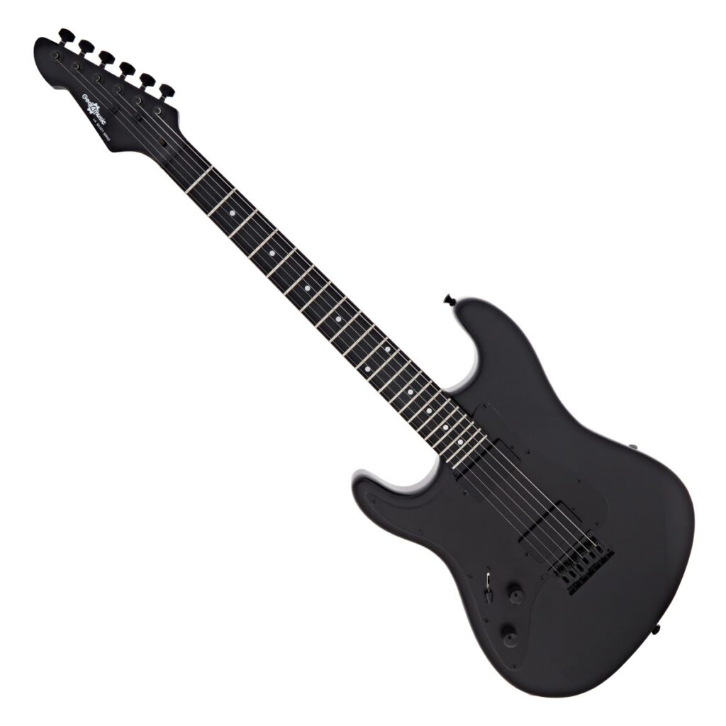 LA Select Modern Left Handed Guitar by Gear4music Blackout