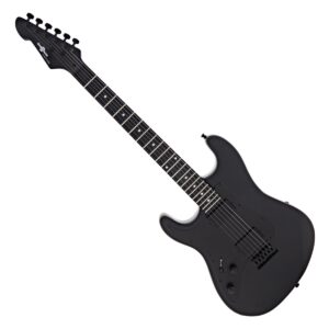 LA Select Modern Left Handed Guitar by Gear4music Blackout