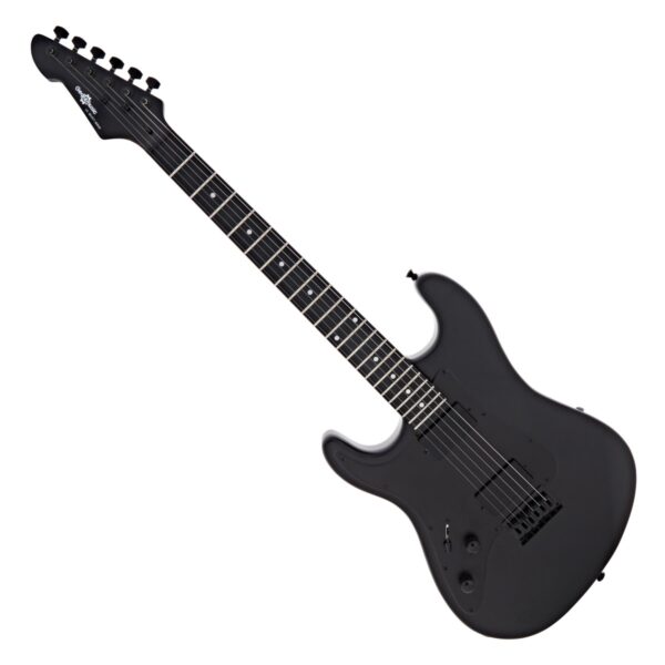 LA Select Modern Left Handed Guitar by Gear4music Blackout