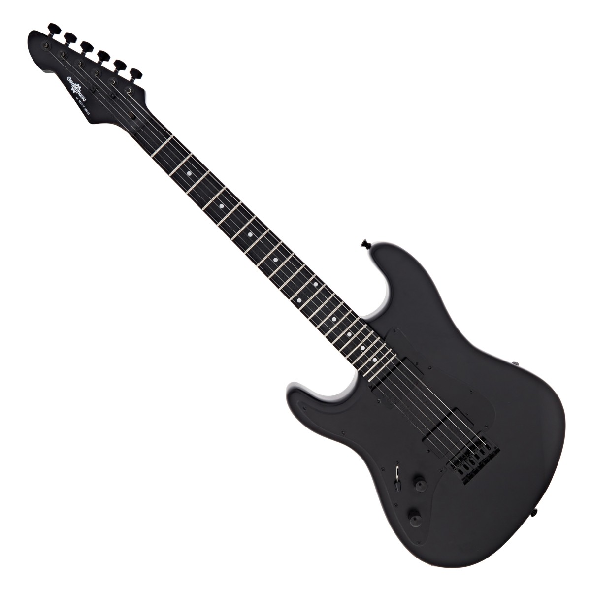 LA Select Modern Left Handed Guitar by Gear4music Blackout