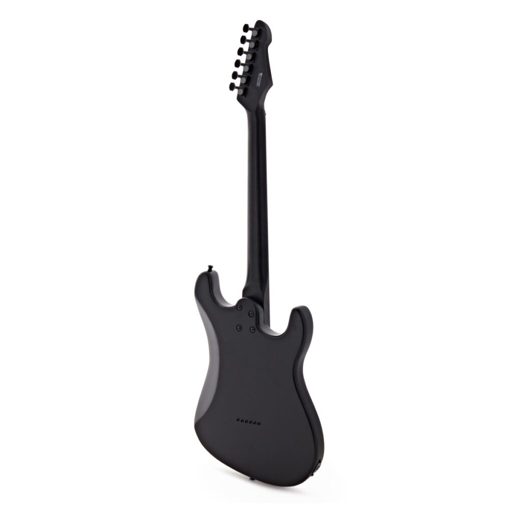LA Select Modern Left Handed Guitar by Gear4music Blackout