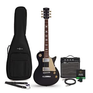 New Jersey Select Electric Guitar Black 10W Guitar Amp & Accessory Pack