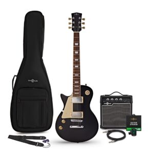 New Jersey Select Left Handed Electric Guitar Black 10W Guitar Amp & Accessory Pack