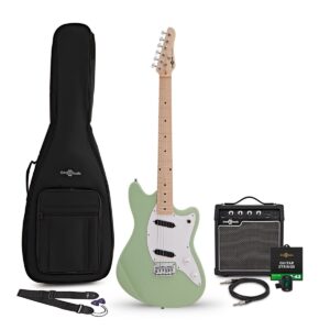 Seattle Electric Guitar Seafoam Green 10W Guitar Amp & Accessory Pack
