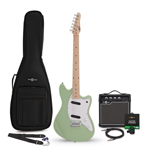 Seattle Electric Guitar Seafoam Green 10W Guitar Amp & Accessory Pack