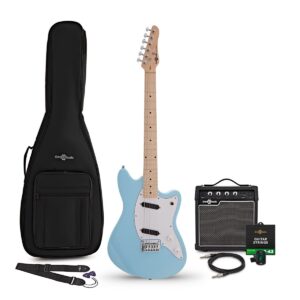 Seattle Electric Guitar Blue 10W Guitar Amp & Accessory Pack