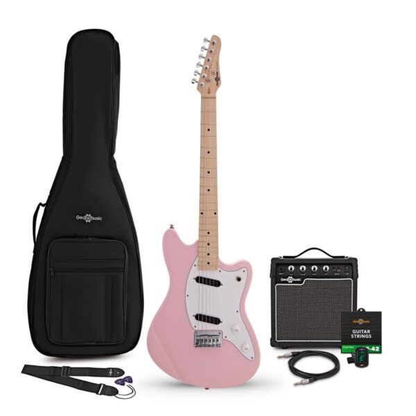 Seattle Electric Guitar Pink 10W Guitar Amp & Accessory Pack