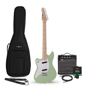 Seattle Left Handed Electric Guitar Seafoam Green 10W Guitar Amp & Accessory Pack