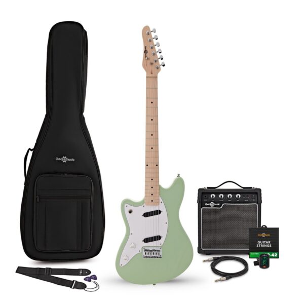 Seattle Left Handed Electric Guitar Seafoam Green 10W Guitar Amp & Accessory Pack