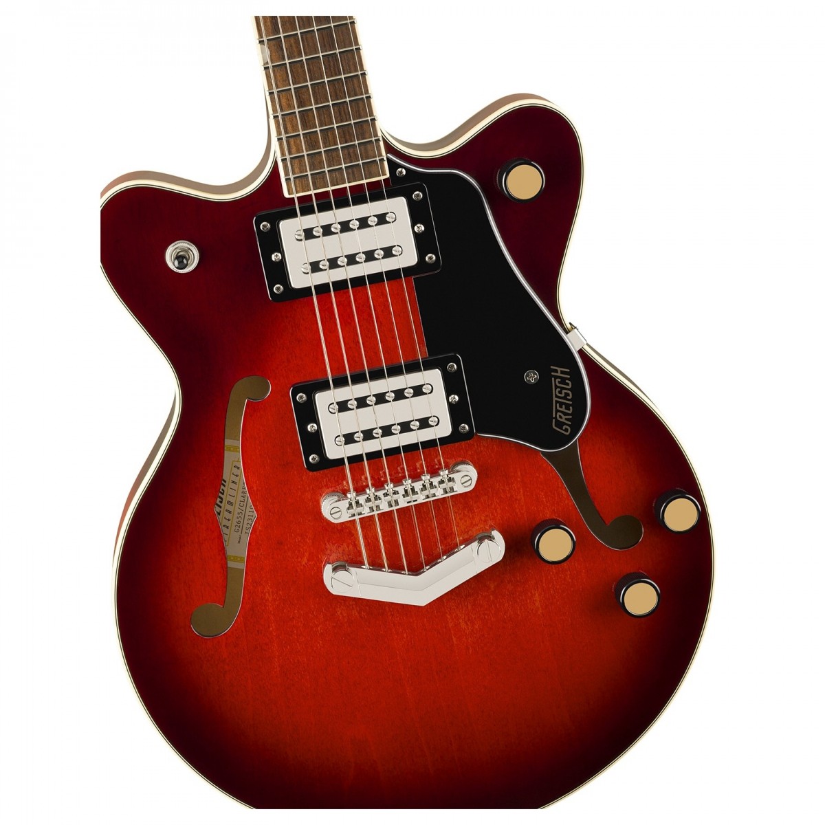 Gretsch G2655 Streamliner Center Block Jr. Double-Cut with V-Stoptail Claret Burst