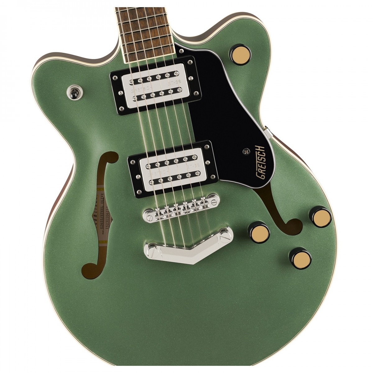 Gretsch G2655 Streamliner Center Block Jr. Double-Cut with V-Stoptail Steel Olive