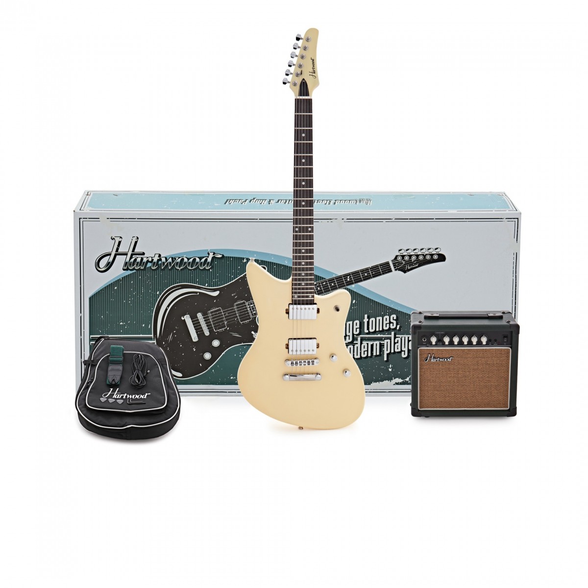 Hartwood Charger Origin Guitar Pack Vintage White