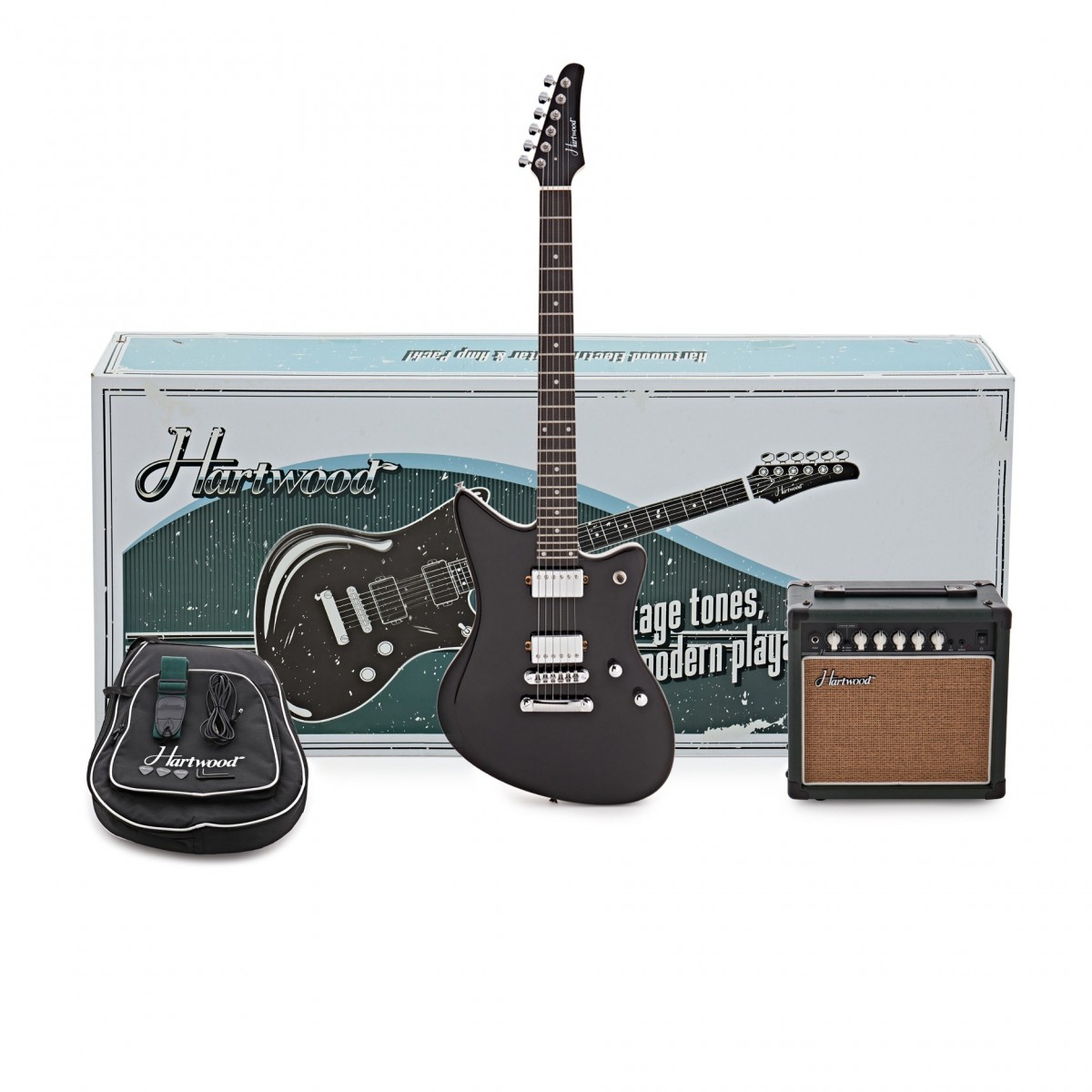 Hartwood Charger Origin Guitar Pack Black