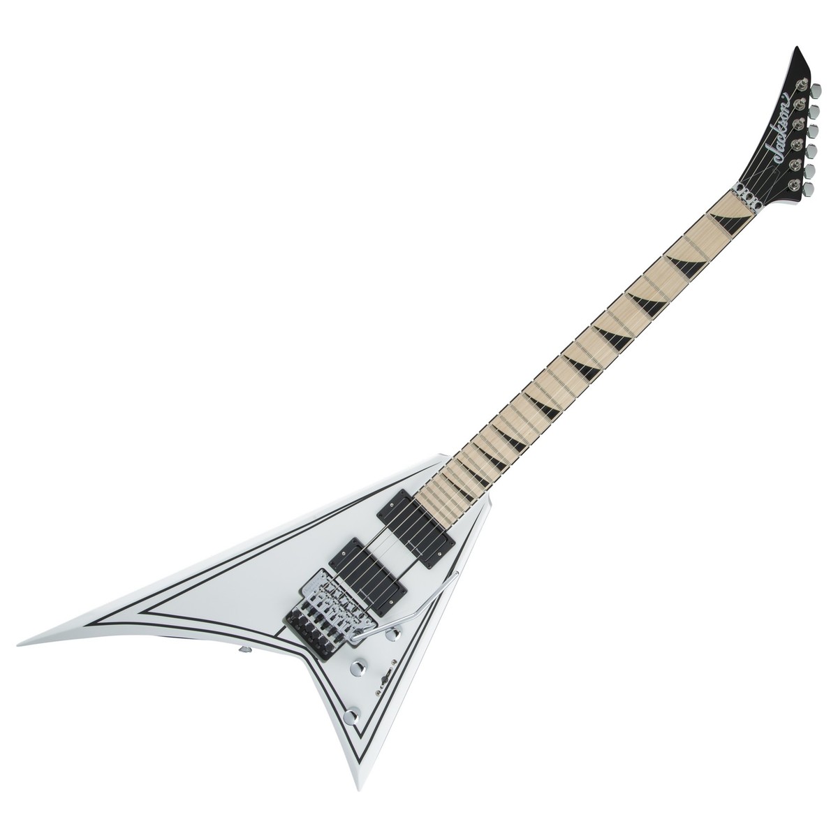 Jackson X Series Rhoads RRX24M Snow White with Black Pinstripes