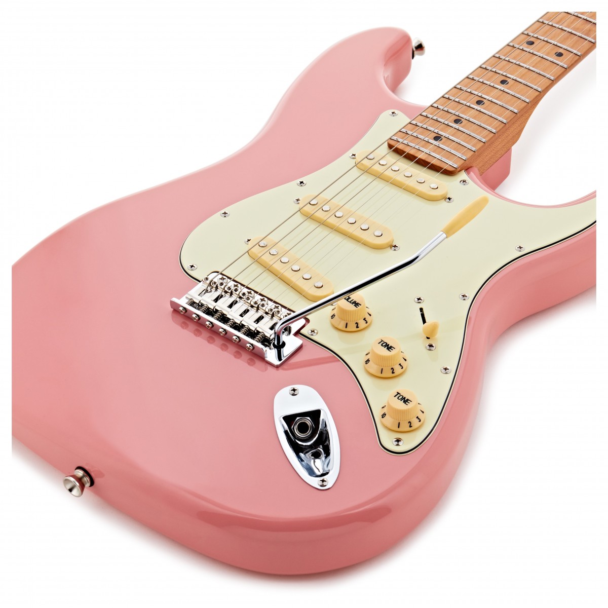JET Guitars JS-300 Roasted Maple Burgundy Pink