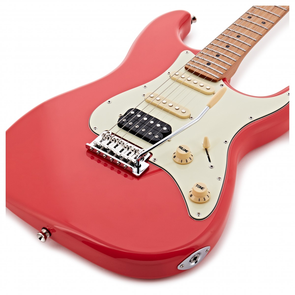 JET Guitars JS-400 HSS Roasted Maple Red