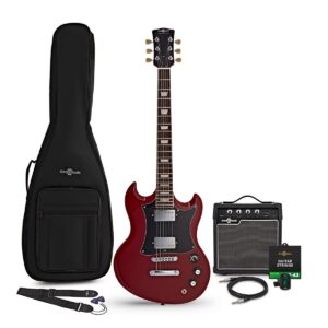 Brooklyn Select Electric Guitar Red 10W Guitar Amp & Accessory Pack