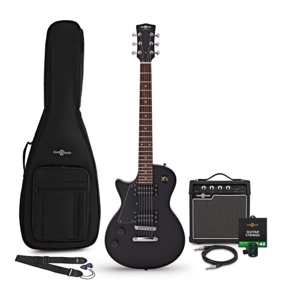 New Jersey Left Handed Electric Guitar Black 10W Guitar Amp & Accessory Pack