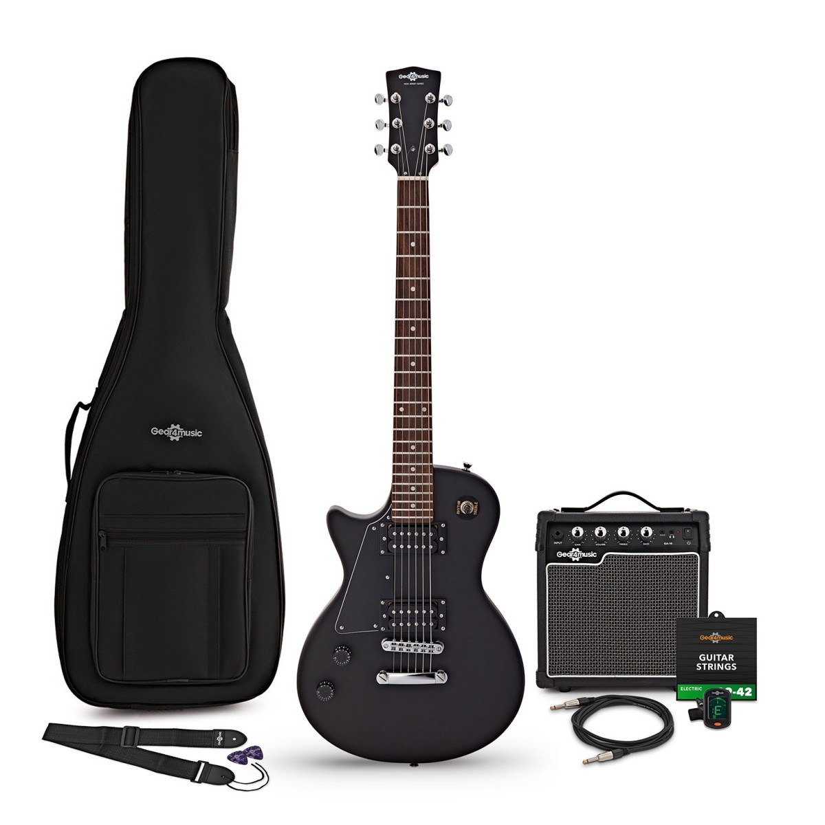 New Jersey Left Handed Electric Guitar Black 10W Guitar Amp & Accessory Pack