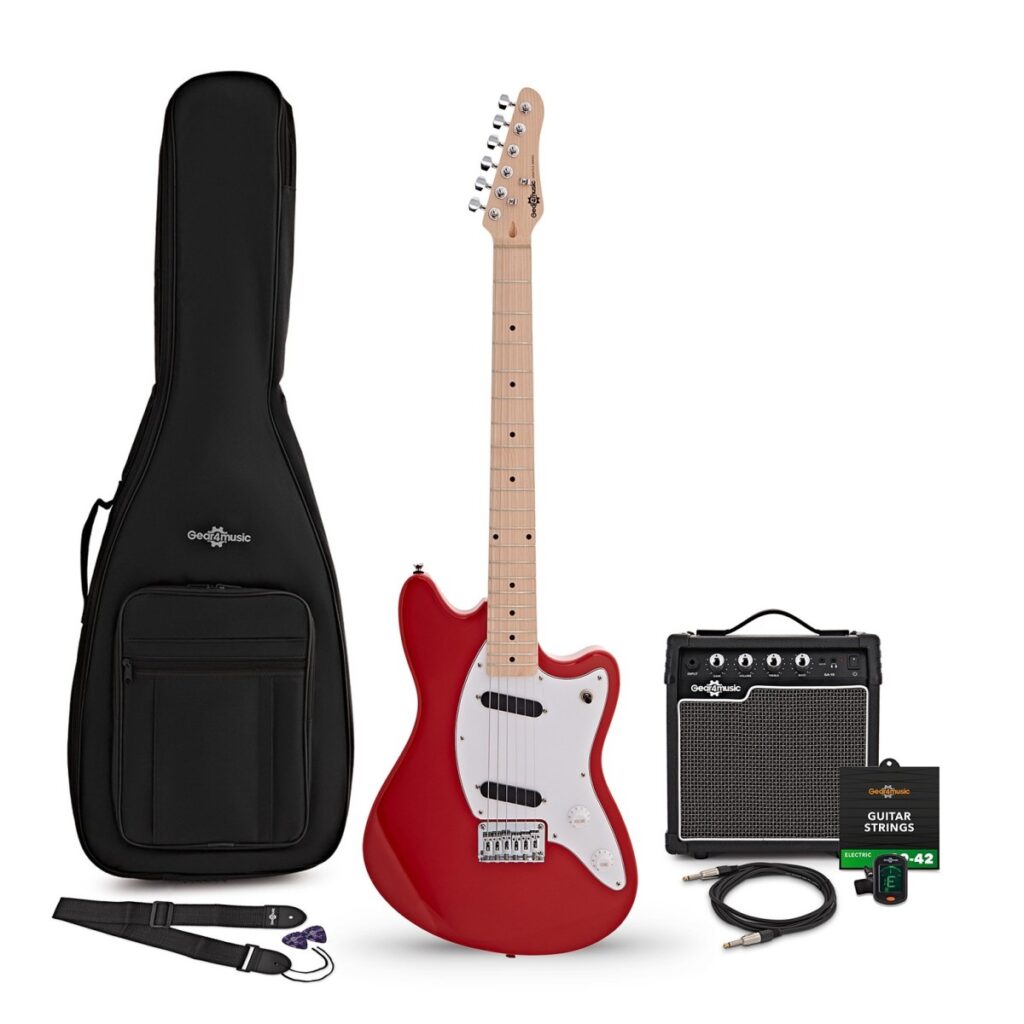 Seattle Electric Guitar Red 10W Guitar Amp & Accessory Pack
