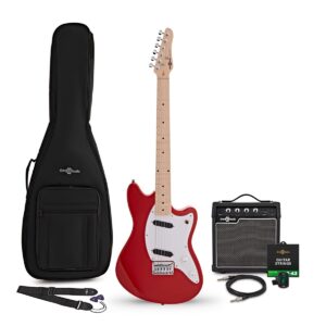 Seattle Electric Guitar Red 10W Guitar Amp & Accessory Pack