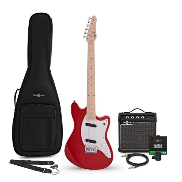 Seattle Electric Guitar Red 10W Guitar Amp & Accessory Pack