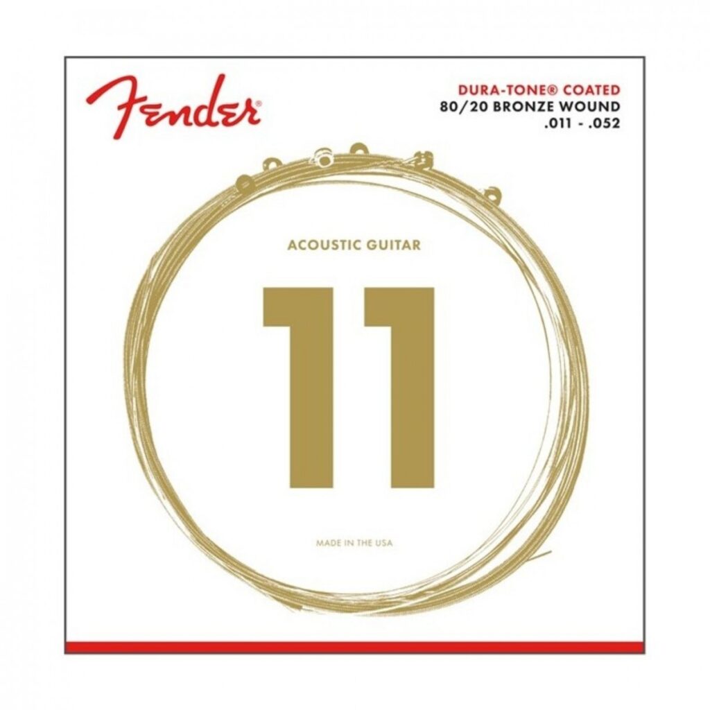 Fender 880CL 80/20 Dura-Tone Coated Acoustic Strings 11-52