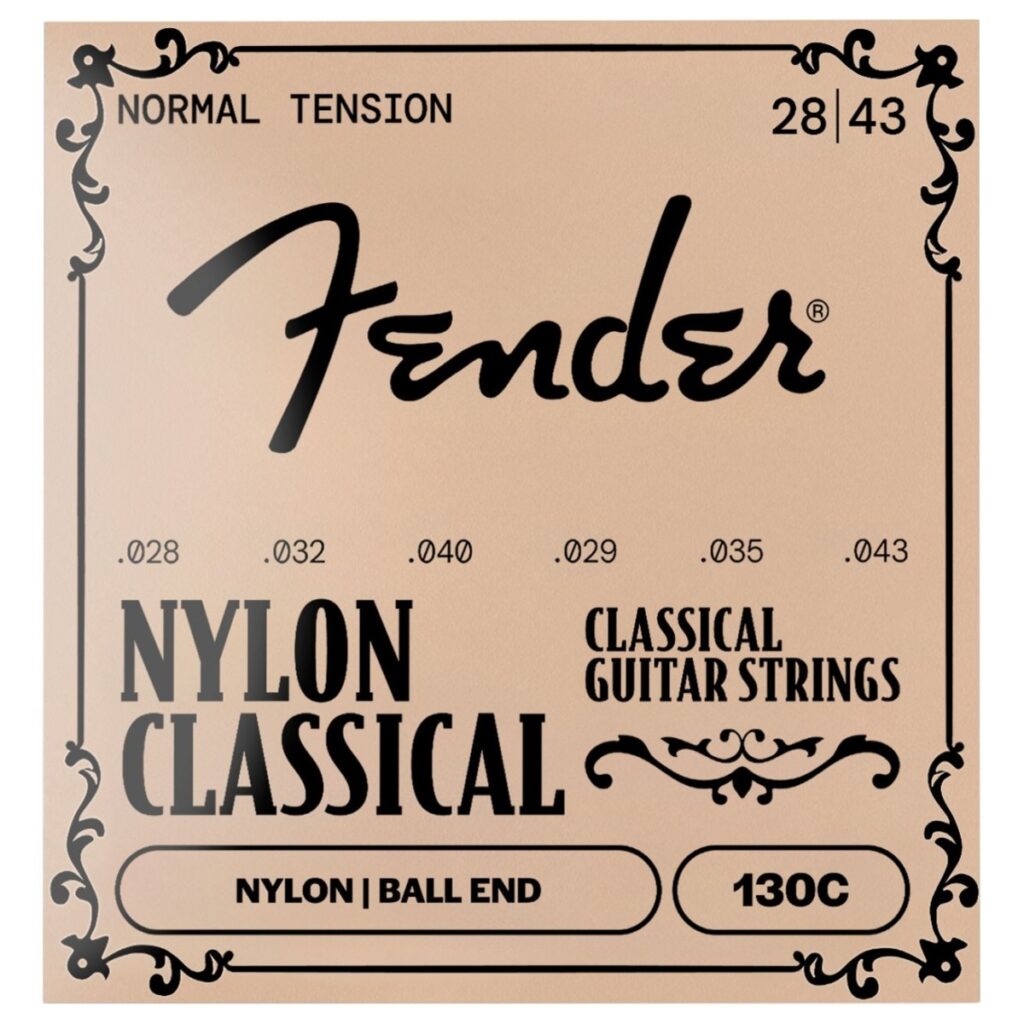 Fender 130 Classical Nylon Clear Silver Ball End Strings 28-43