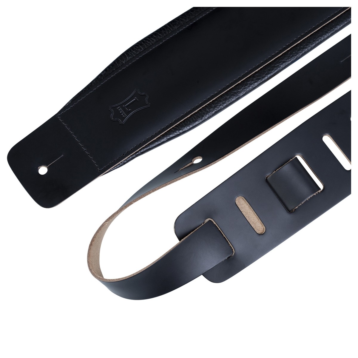 Levys DM1PD Padded Leather Strap Black - Image 2