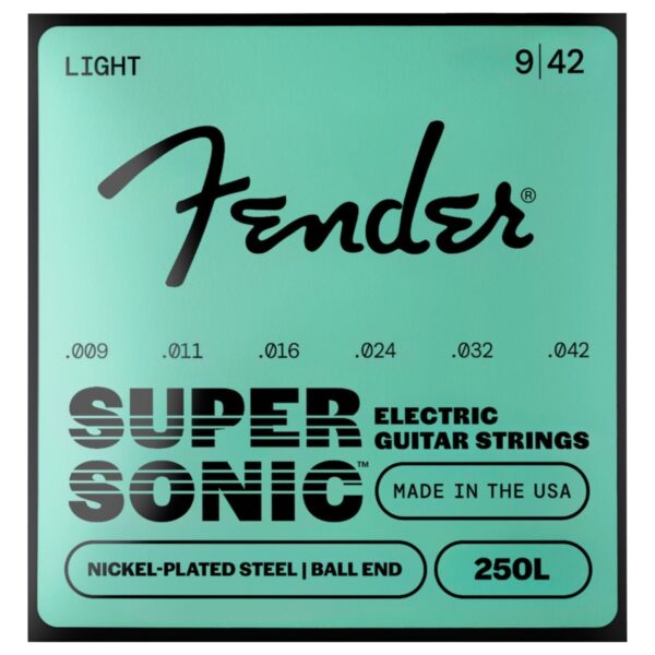 Fender SuperSonic 250L Guitar Strings Nickel-Plated Steel Ball End Gauges .009-.042 (3-Pack) - Image 1