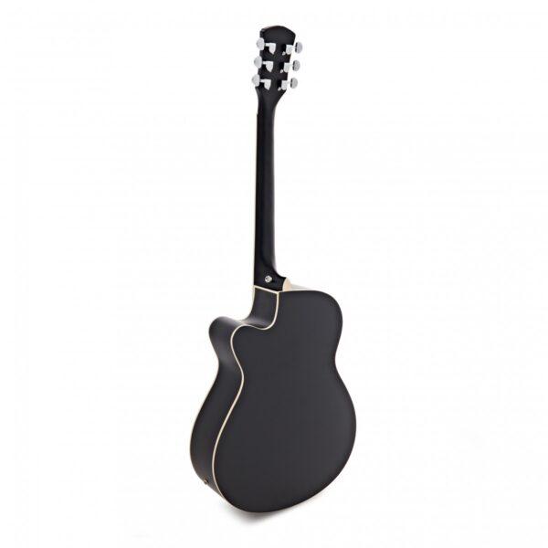 Single Cutaway Electro Acoustic Guitar Black 15W Acoustic Amp & Accessory Pack