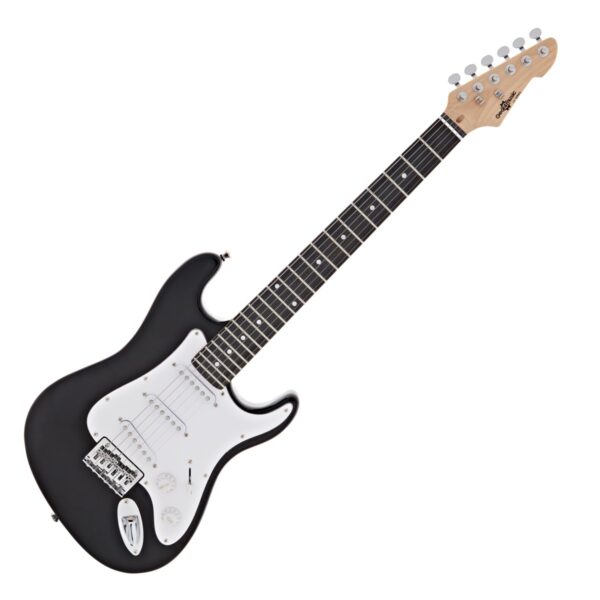 3/4 LA Electric Guitar Black Mini Guitar Amp Pack