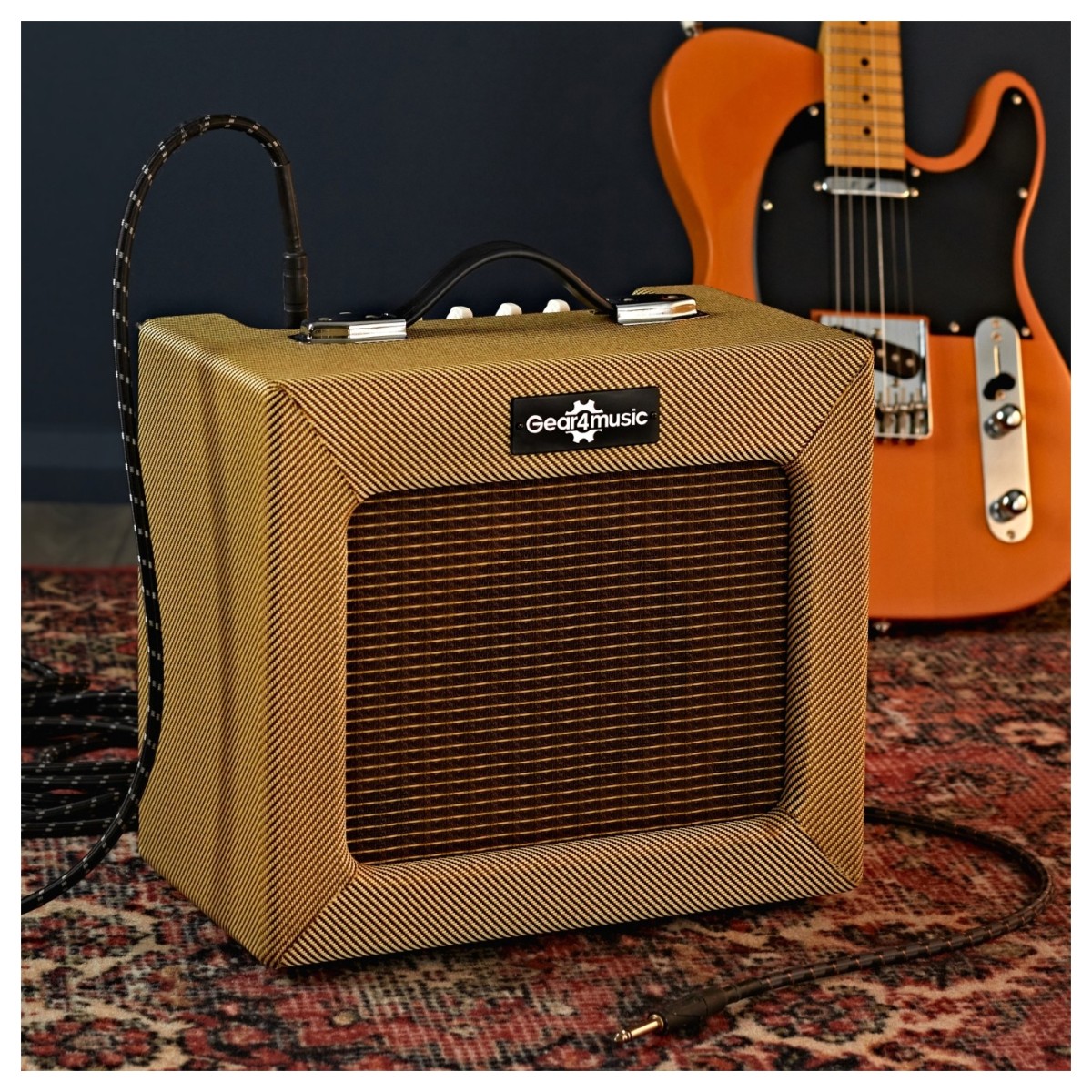 15W Tweed Electric Guitar Combo Amplifier by Gear4music