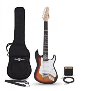 3/4 LA Electric Guitar Sunburst Mini Guitar Amp Pack