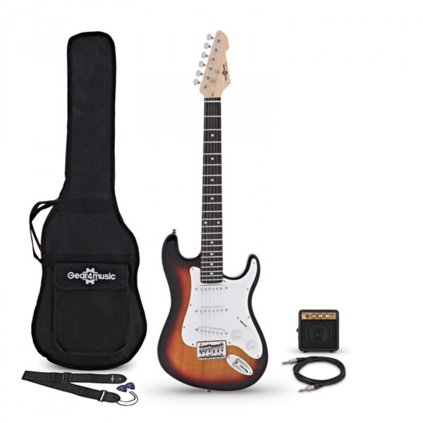 3/4 LA Electric Guitar Sunburst Mini Guitar Amp Pack