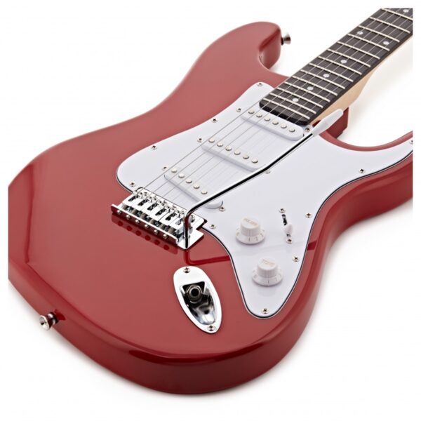 LA Electric Guitar Red 10W Guitar Amp & Accessory Pack