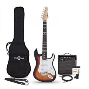 3/4 LA Electric Guitar Sunburst 10W Guitar Amp & Accessory Pack