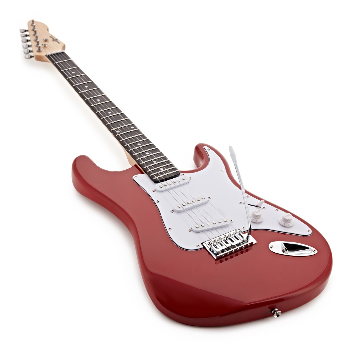 LA Electric Guitar Red 10W Guitar Amp & Accessory Pack