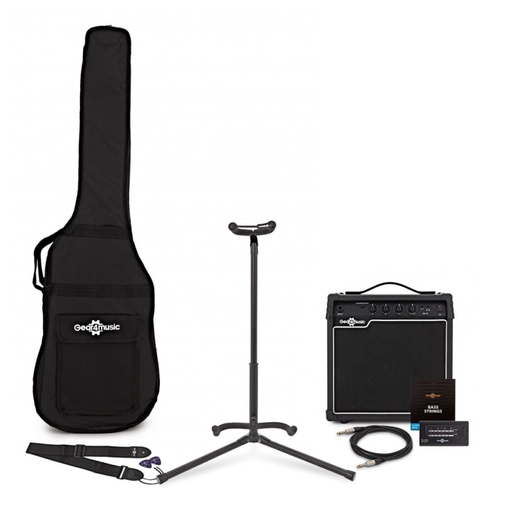 15 Watt Bass Amp & Accessory Pack by Gear4music