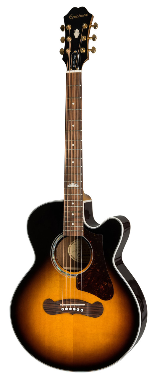 Epiphone Studio MJ-200SCE Mini-Jumbo In Vintage Sunburst - Image 5