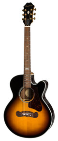 Epiphone Studio MJ-200SCE Mini-Jumbo In Vintage Sunburst - Image 3