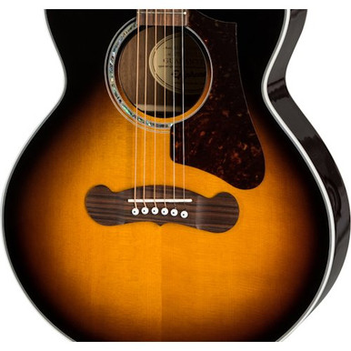 Epiphone Studio MJ-200SCE Mini-Jumbo In Vintage Sunburst - Image 6