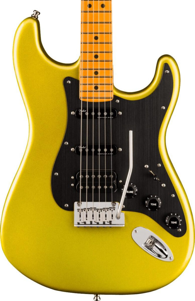 B Stock : Fender American Ultra II Stratocaster HSS Maple Fingerboard in Solar Flare - 001