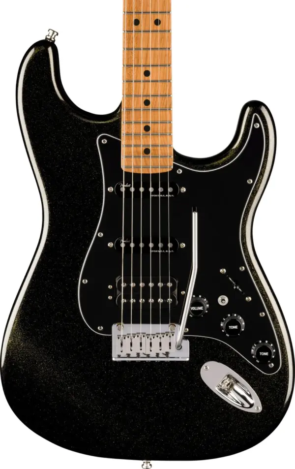 Fender American Ultra II HSS Stratocaster in Gold Dust, Roasted Maple Fretboard - Image 1