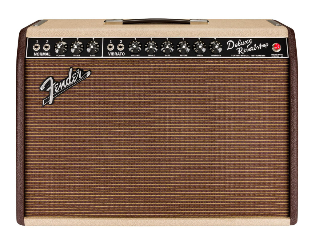 Fender FSR '65 Deluxe Reverb Valve Combo Amp in Two Tone Vanilla Cocoa
