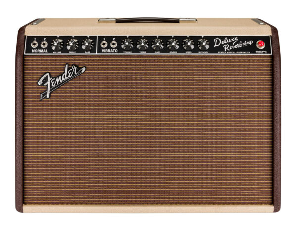 Fender FSR '65 Deluxe Reverb Valve Combo Amp in Two Tone Vanilla Cocoa - Image 1