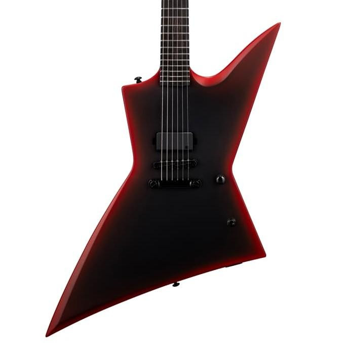 ESP LTD EXL Black Metal II Electric Guitar in Black Redburst Satin
