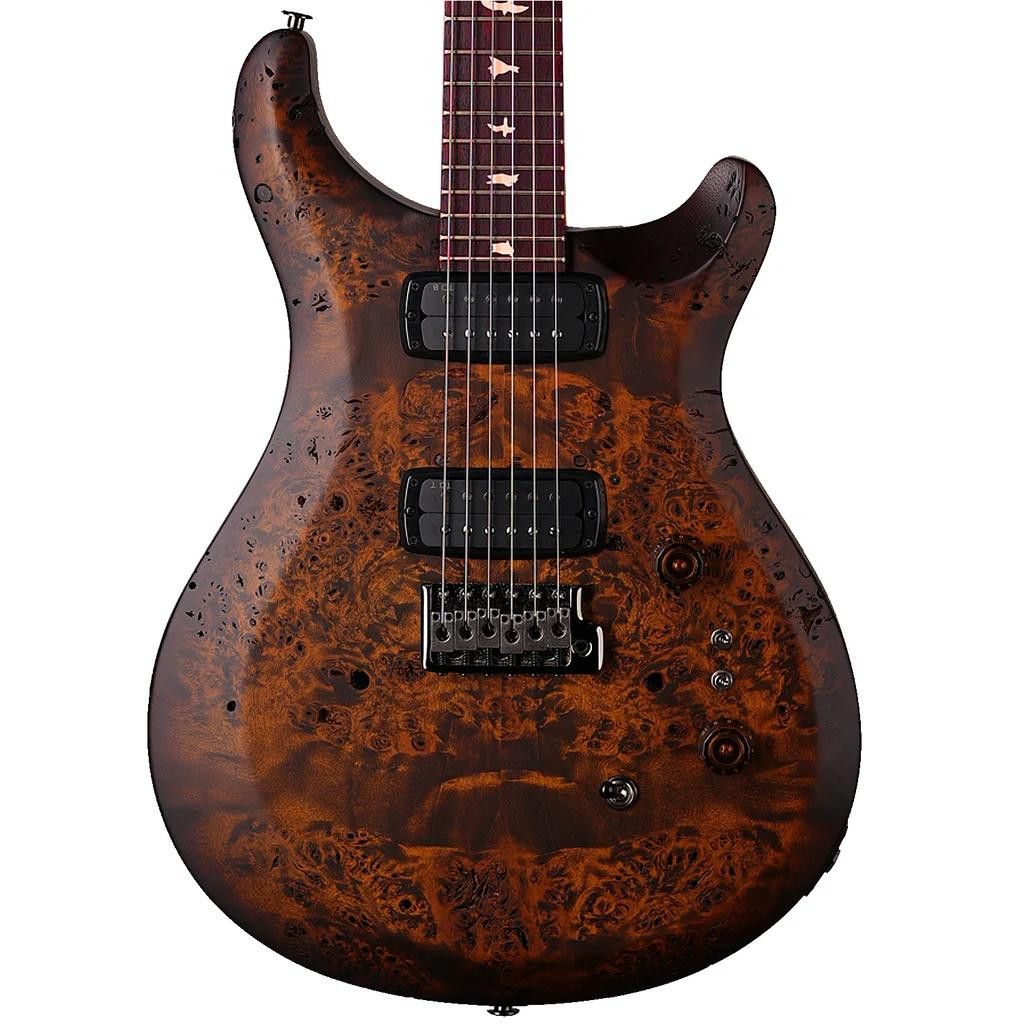 PRS S2 Custom 24-08 Electric Guitar in Poplar Burl Black Gold Burst