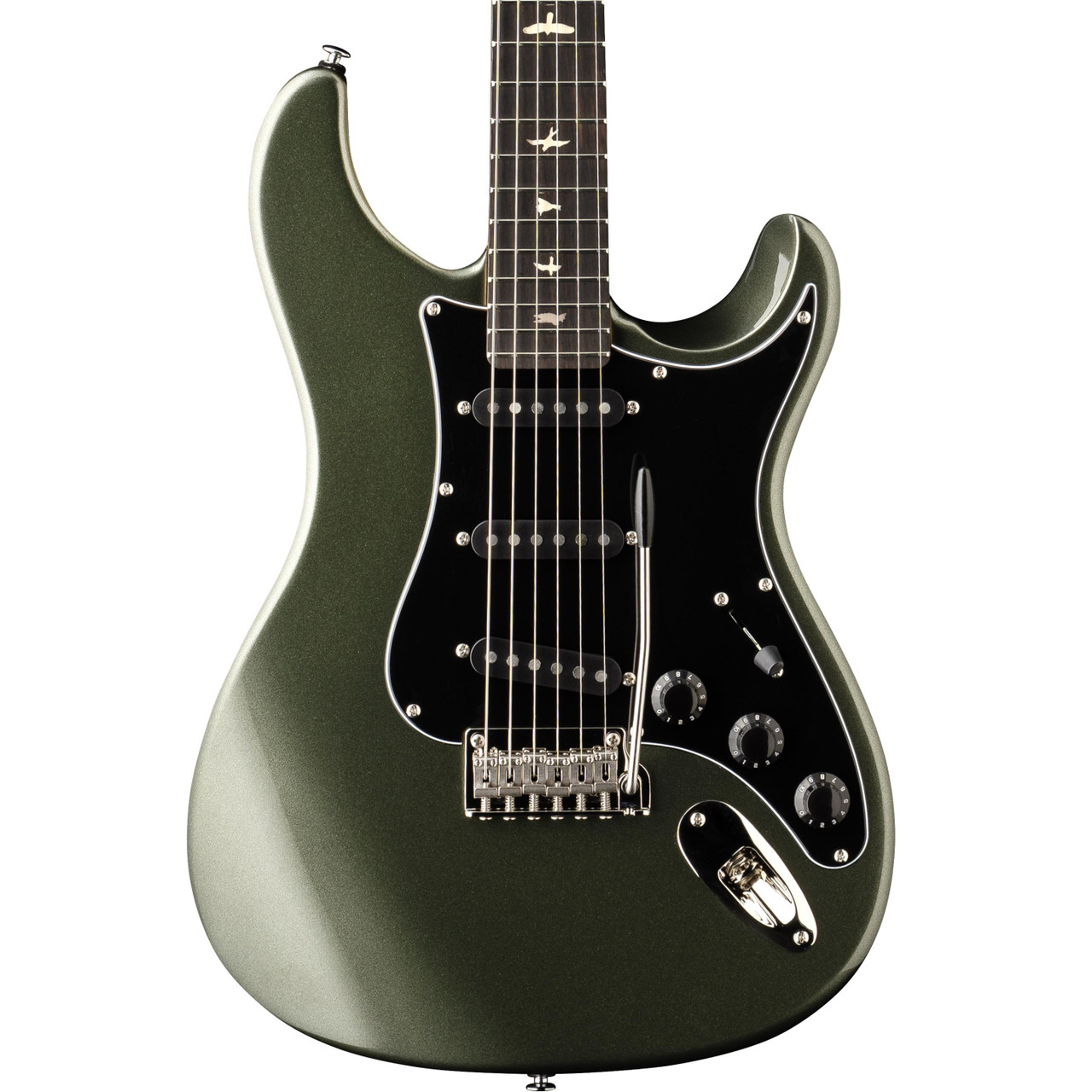 PRS SE John Mayer Silver Sky Defender Electric Guitar in Woolstone Green - Image 1